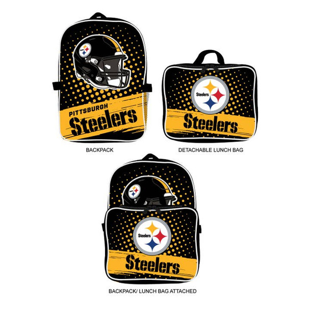 Pittsburgh Steelers Backpack Lunchbox Set