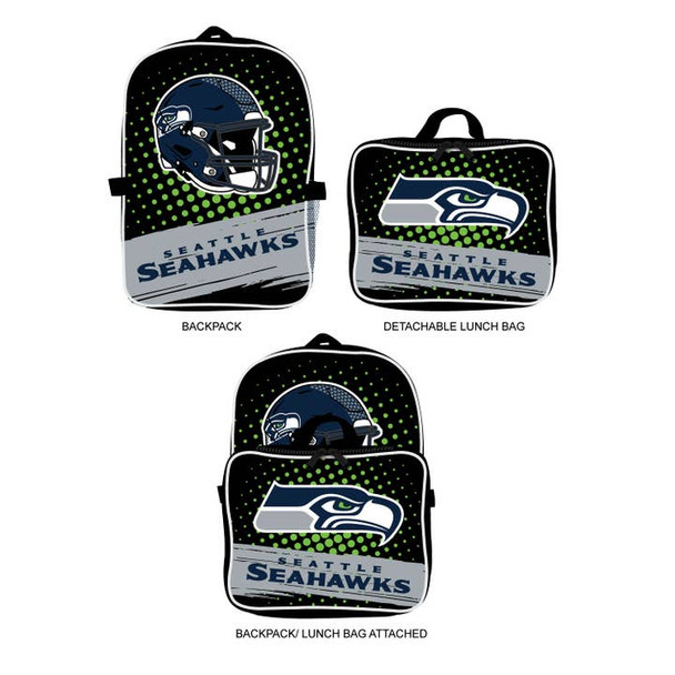 Seattle Seahawks Backpack Lunchbox Set