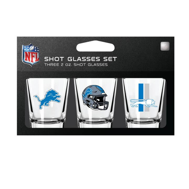 Detroit Lions 3-Pack Shot Glass Set