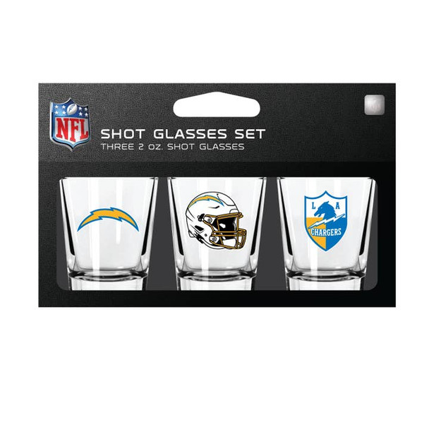 Los Angeles Chargers 3-Pack Shot Glass SetNFL Barware Fan Drinkware