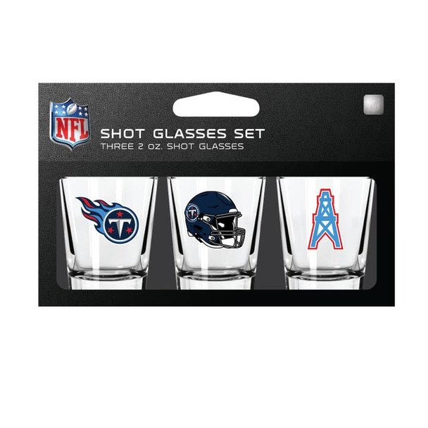 Tennessee Titans 3-Pack Shot Glass SetNFL Barware Fan Drinkware