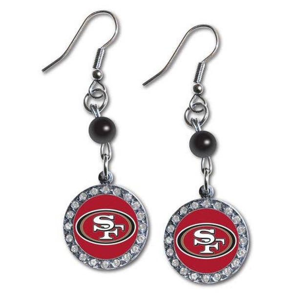 San Francisco 49ersRhinestone Dangle Earrings