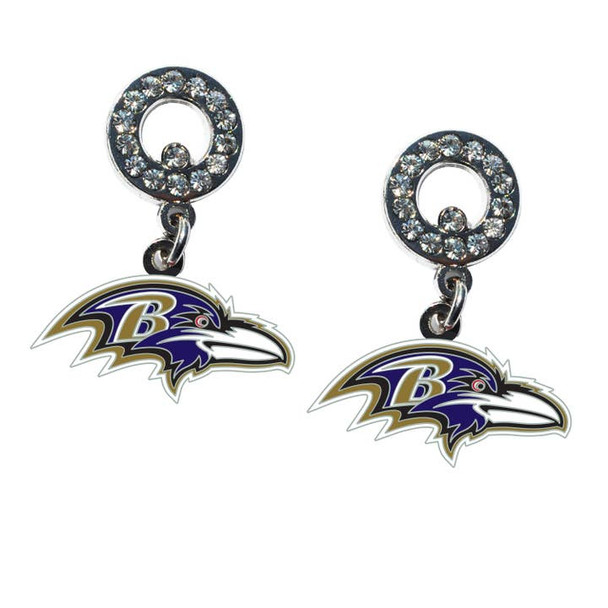 Baltimore Ravens Rhinestone  Earrings