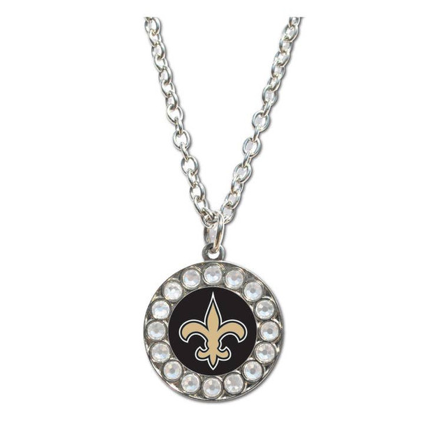 New Orleans Saints Rhinestone Necklace