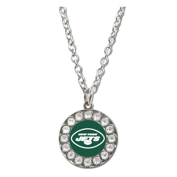 New York Jets Rhinestone Necklace
