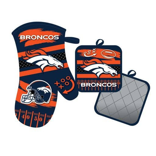 Denver Broncos Oven Mitt and Pot Holder Kitchen Heat Resistant