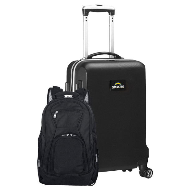 Los Angeles Chargers Deluxe 2 Piece Backpack & Carry-On Set