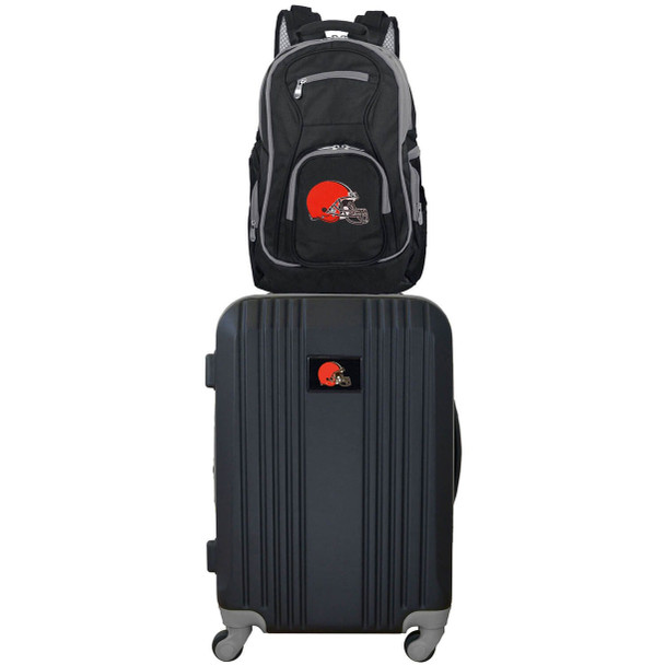Cleveland Browns Premium 2 Piece Backpack & Carry-On Set