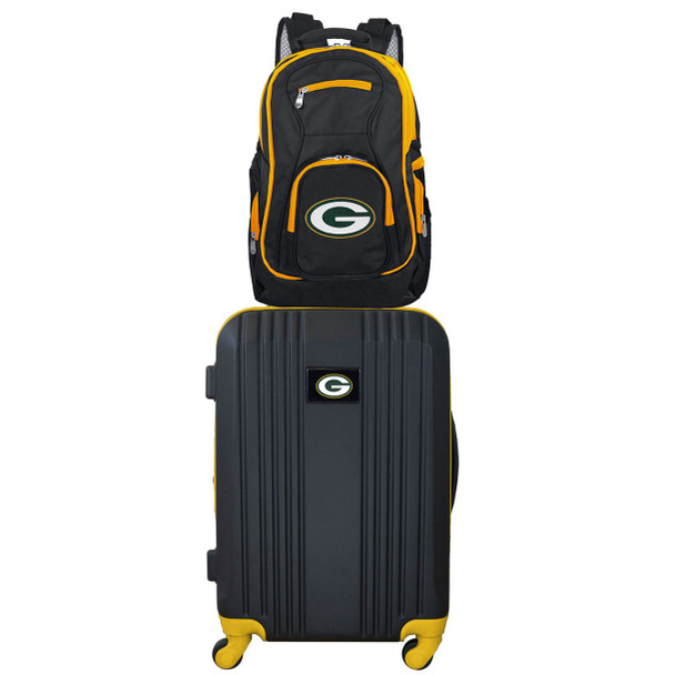 Green Bay Packers Premium 2 Piece Backpack & Carry-On Set