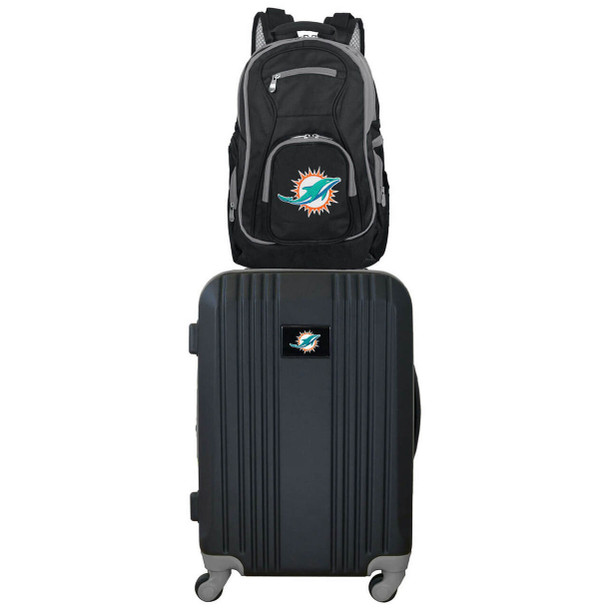 Miami Dolphins Premium 2 Piece Backpack & Carry-On Set