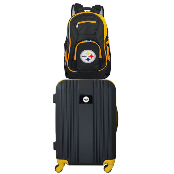 Pittsburgh Steelers Premium 2 Piece Backpack & Carry-On Set