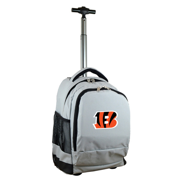 Cincinnati Bengals 19" Premium Wheeled Backpack - Silver