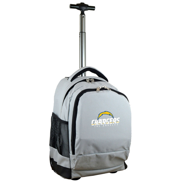 Los Angeles Chargers 19" Premium Wheeled Backpack - Silver