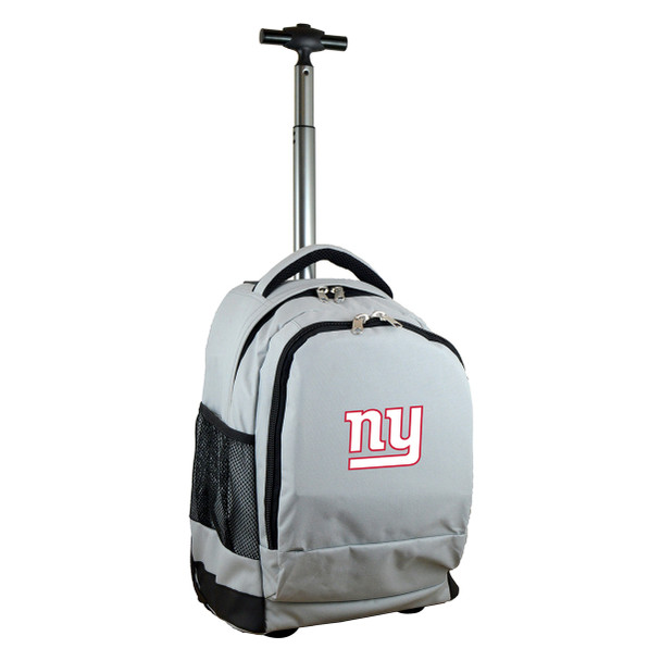 New York Giants 19" Premium Wheeled Backpack - Silver