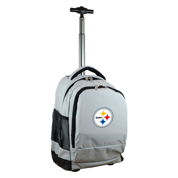 Pittsburgh Steelers 19" Premium Wheeled Backpack - Silver