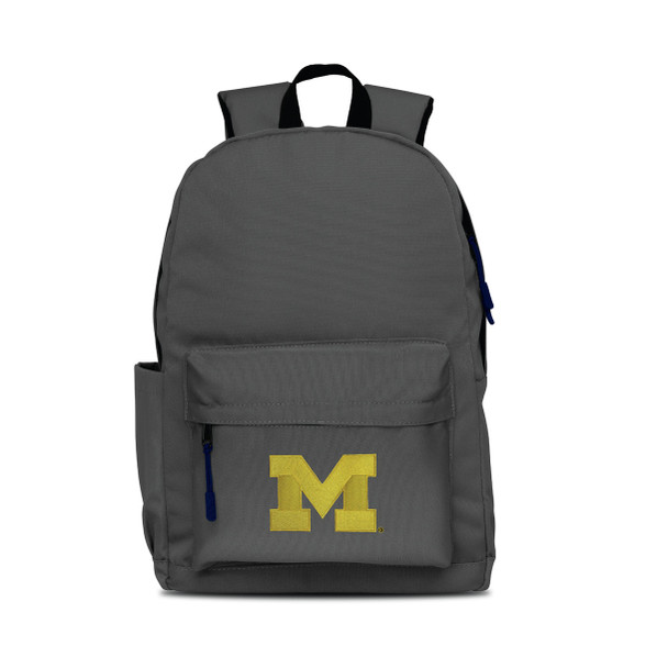 Michigan Wolverines Campus Laptop Backpack - Gray