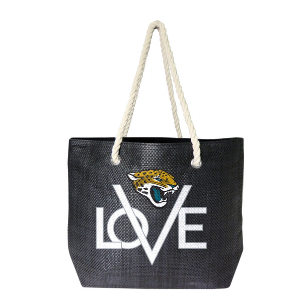 Jacksonville Jaguars Love Tote Bag NFL Fan Tote Travel Shopping Bag