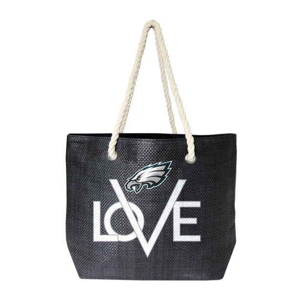 Philadelphia Eagles Love Tote Bag NFL Fan Tote Travel Shopping Bag