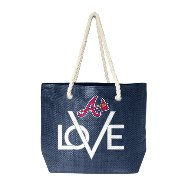Atlanta Braves Love Tote Bag MLB Fan Tote Travel Shopping Bag