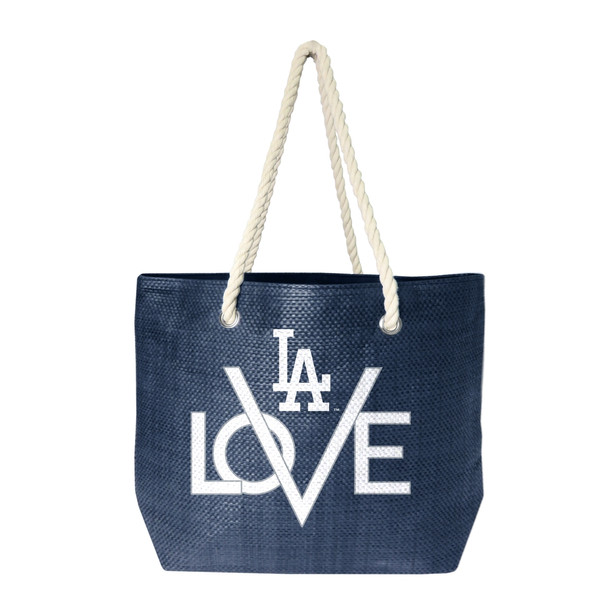 Los Angeles Dodgers Love Tote Bag MLB Fan Tote Travel Shopping Bag