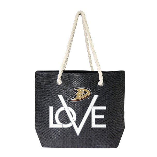 Anaheim Ducks Love Tote Bag NHL Fan Tote Travel Shopping Bag