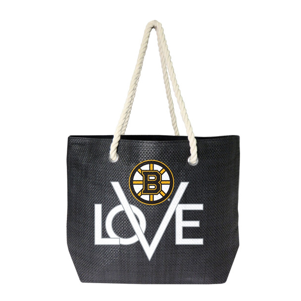 Boston Bruins Love Tote Bag NHL Fan Tote Travel Shopping Bag