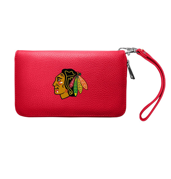 Chicago Blackhawks Pebble Organizer Zip Wallet