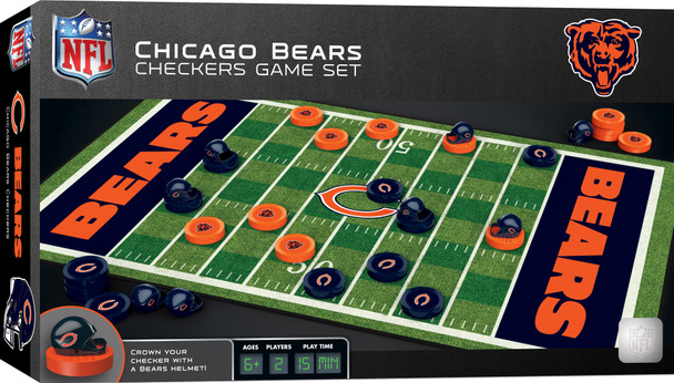 Chicago Bears Checkers Board Game