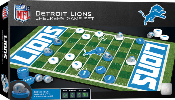 Detroit Lions Checkers Board Game
