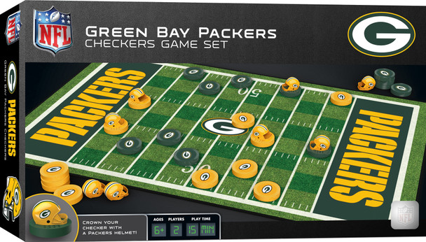 Green Bay Packers Checkers Board Game