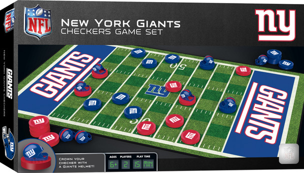 New York Giants Checkers Board Game