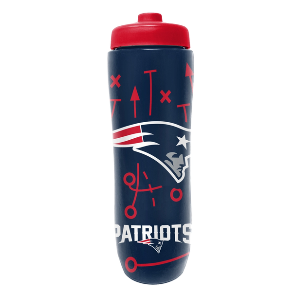 New England Patriots Squeezy Water Bottle Sports Drink Bottle Fan Gear