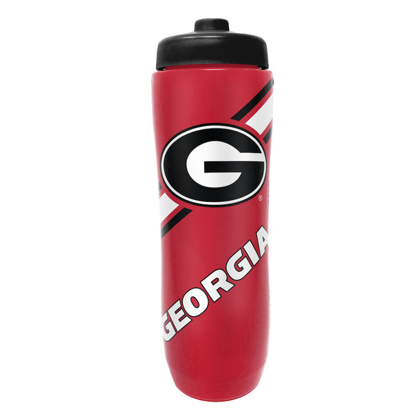 Georgia Bulldogs Squeezy Water Bottle Sports Drink Bottle Fan Gear