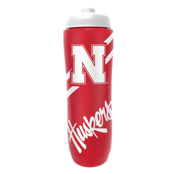 Nebraska Cornhuskers Squeezy Water Bottle Sports Drink Bottle Fan Gear