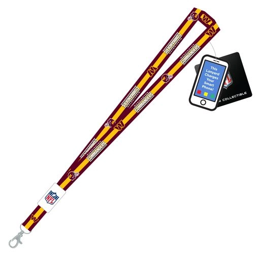 Washington Commanders Charging Lanyard iPhone iPad USB Cable NFL Fan Gear
