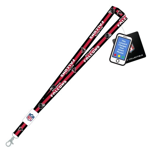 Atlanta Falcons Charging Lanyard iPhone iPad USB Cable NFL Fan Gear