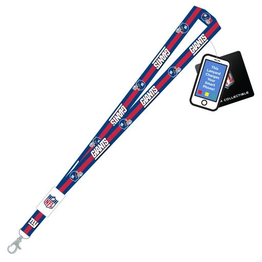 New York Giants Charging Lanyard iPhone iPad USB Cable NFL Fan Gear
