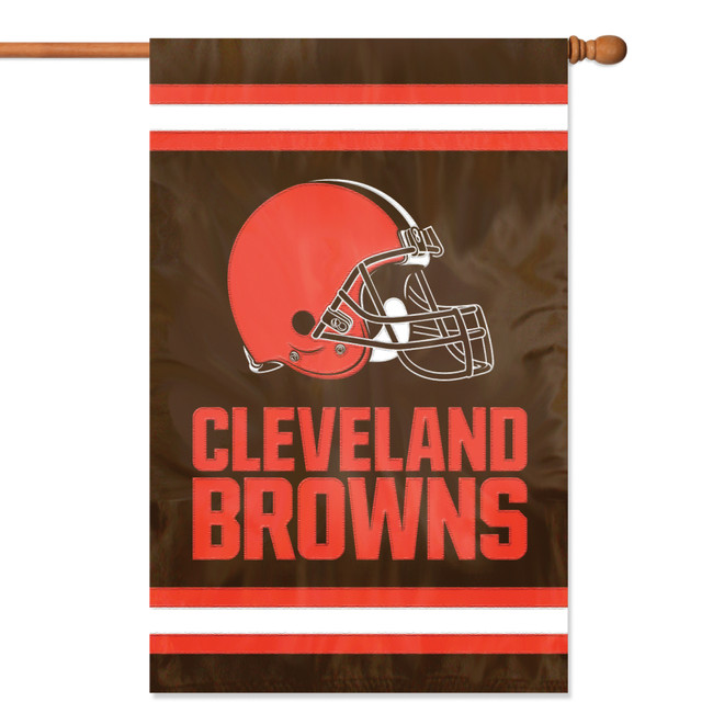 Cleveland Browns Applique Banner Flag Elf