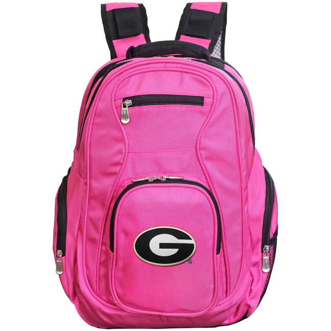 Georgia Bulldogs 19" Premium Laptop Backpack - Pink