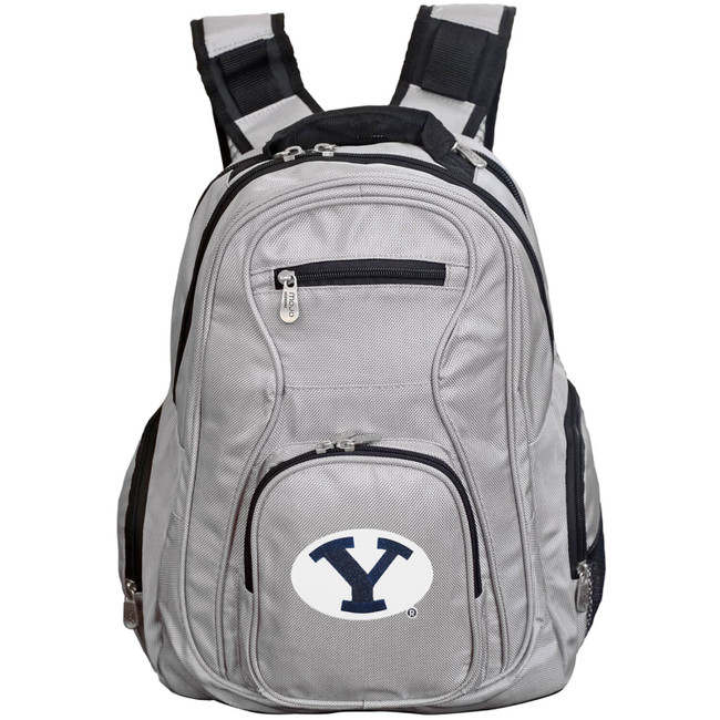 BYU Cougars 19" Premium Laptop Backpack - Gray