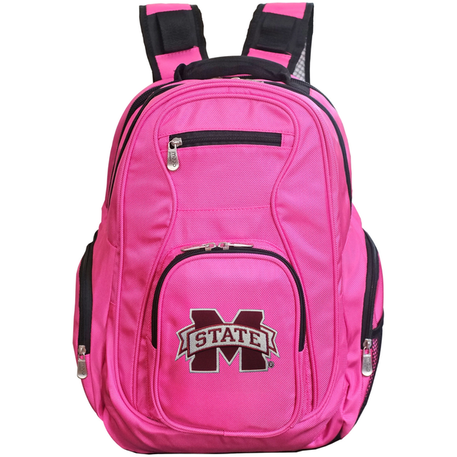Mississippi State Bulldogs 19" Premium Laptop Backpack - Pink