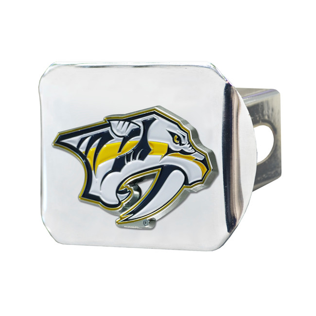 NHL - Nashville Predators Color Hitch Cover - Chrome 3.4"x4"