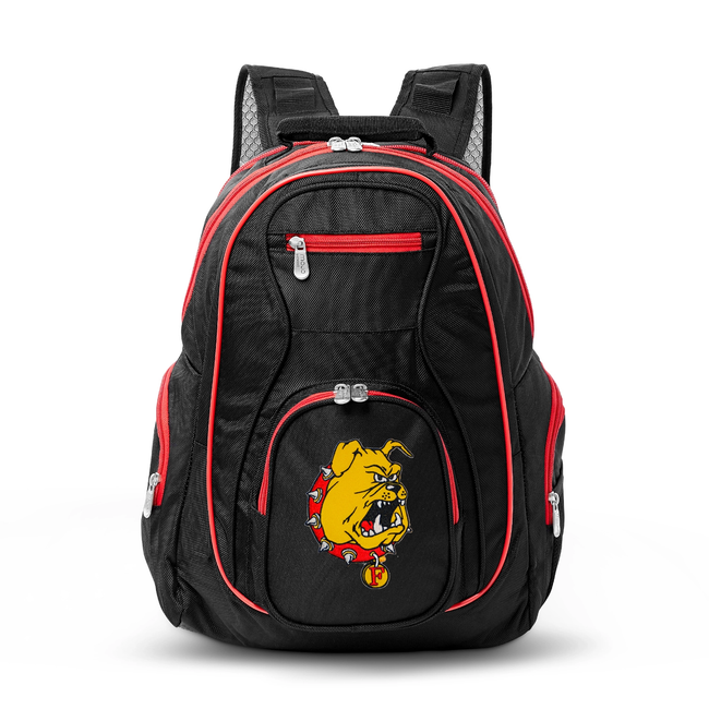 Ferris State Bulldogs 19" Premium Laptop Backpack Colored Trim