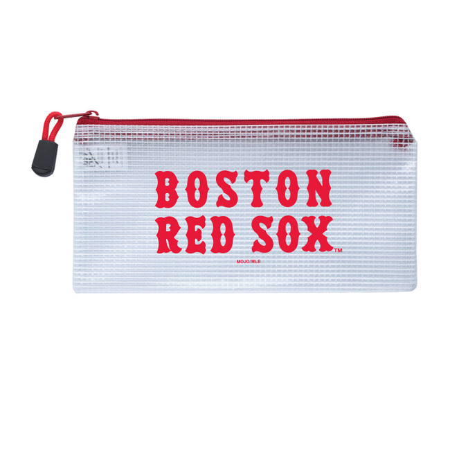 Boston Red Sox Clear Zippered Pencil Bag