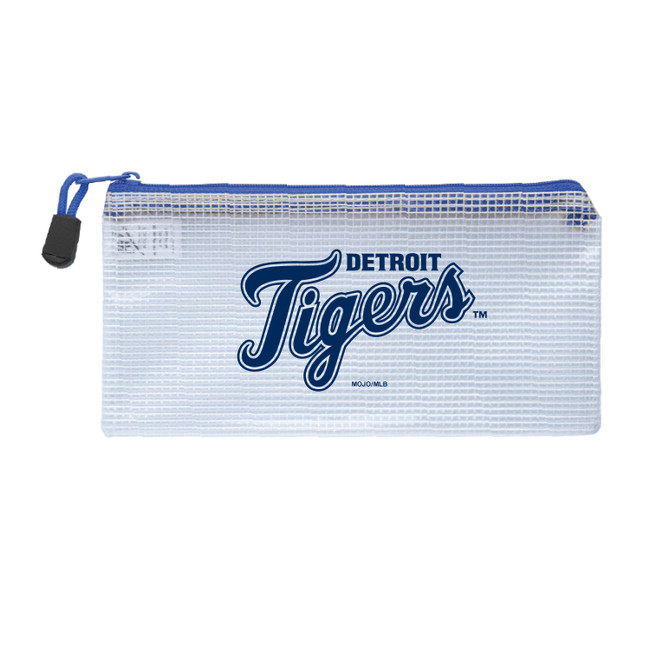 Detroit Tigers Clear Zippered Pencil Bag