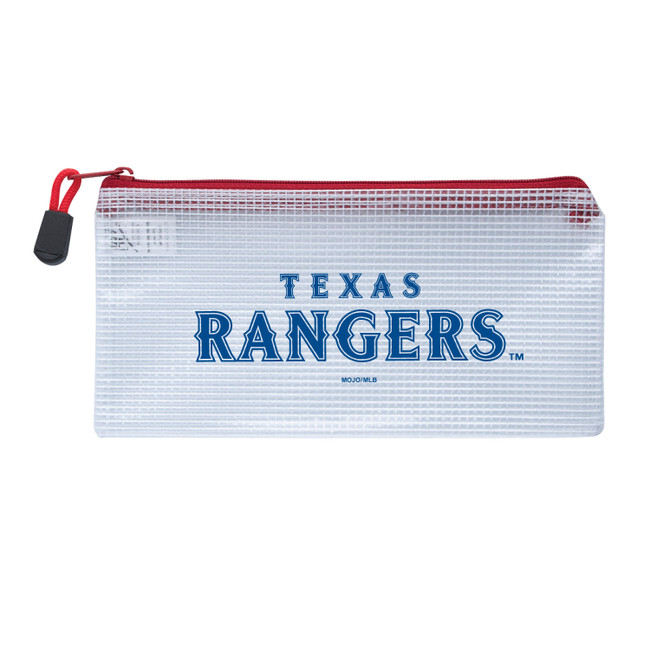 Texas Rangers Clear Zippered Pencil Bag