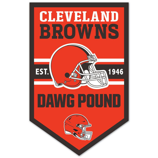 Cleveland Browns 11x17 Wood Chevron Sign