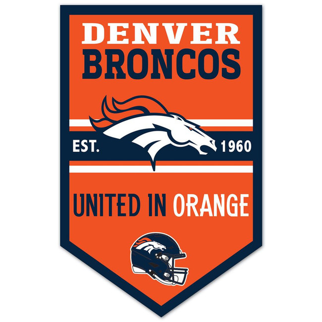 Denver Broncos 11x17 Wood Chevron Sign