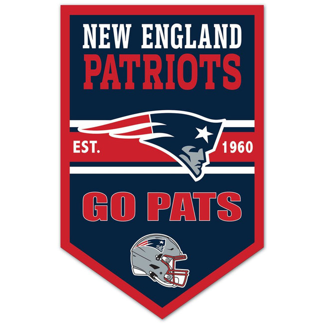 New England Patriots 11x17 Wood Chevron Sign