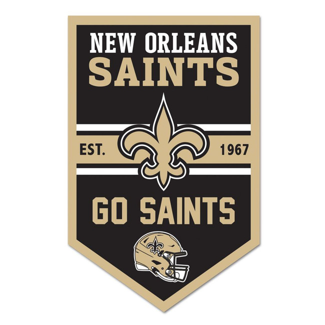New Orleans Saints 11x17 Wood Chevron Sign